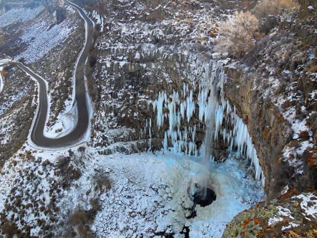 Icy waterfall